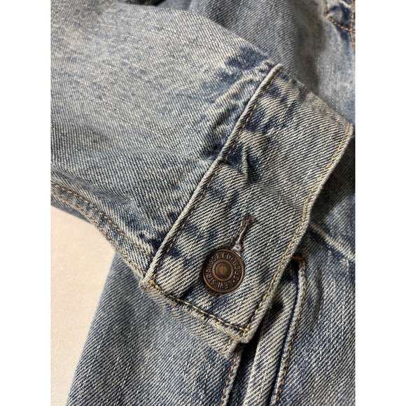 Levi Strauss Men Lt. Blue Denim Trucker Jean Jacket 3XL Distressed 72334 Grunge - Picture 6 of 10